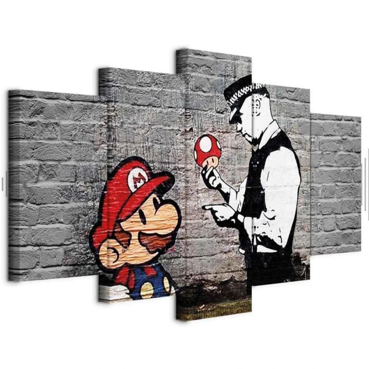 Obraz - Super Mario Mushroom Cop (Banksy)