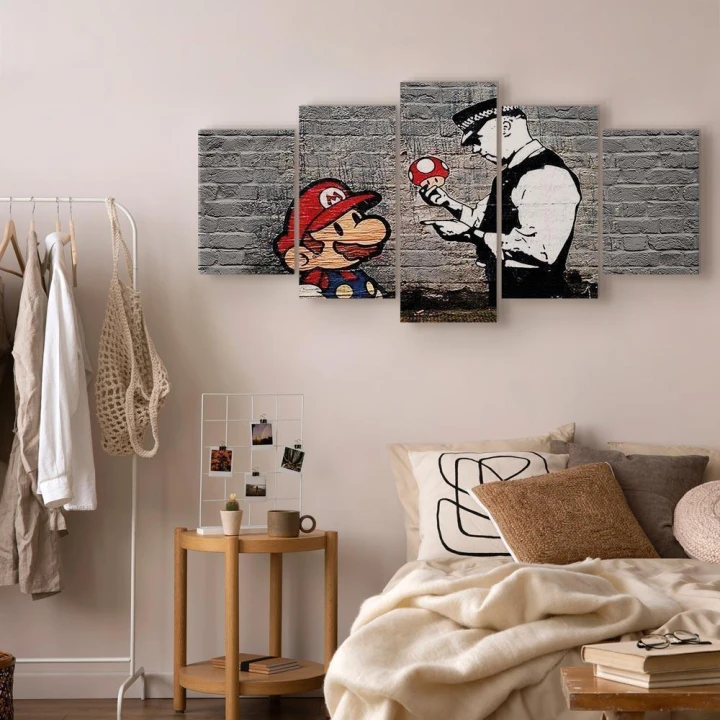 Obraz - Super Mario Mushroom Cop (Banksy)