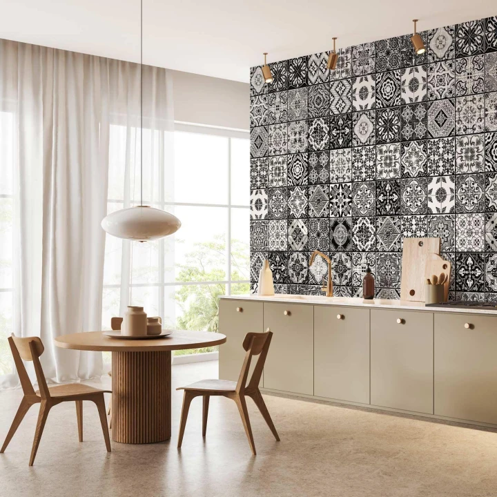 Tapeta - Arabeska - Czerń i biel