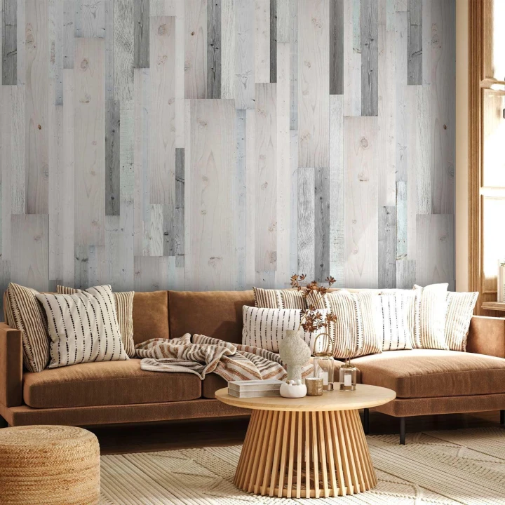 Tapeta - Drewniana osłona