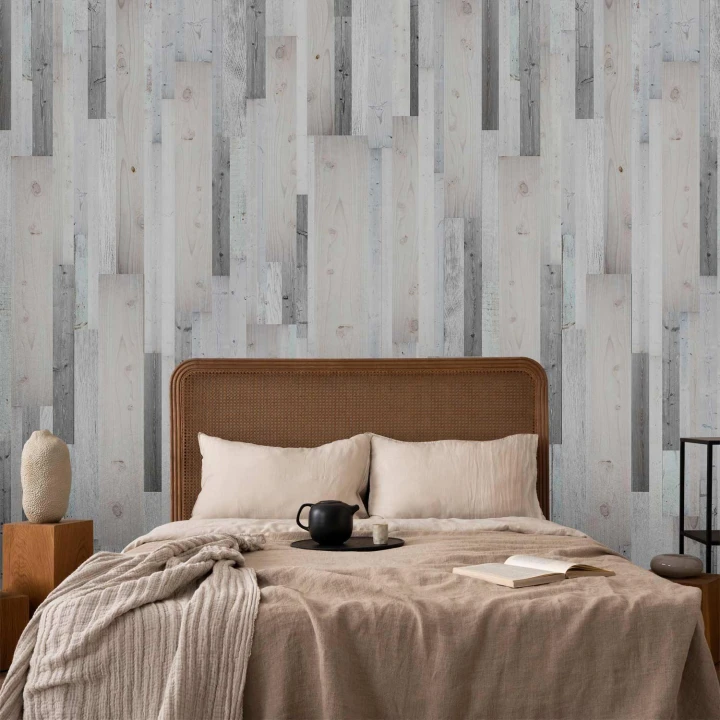 Tapeta - Drewniana osłona