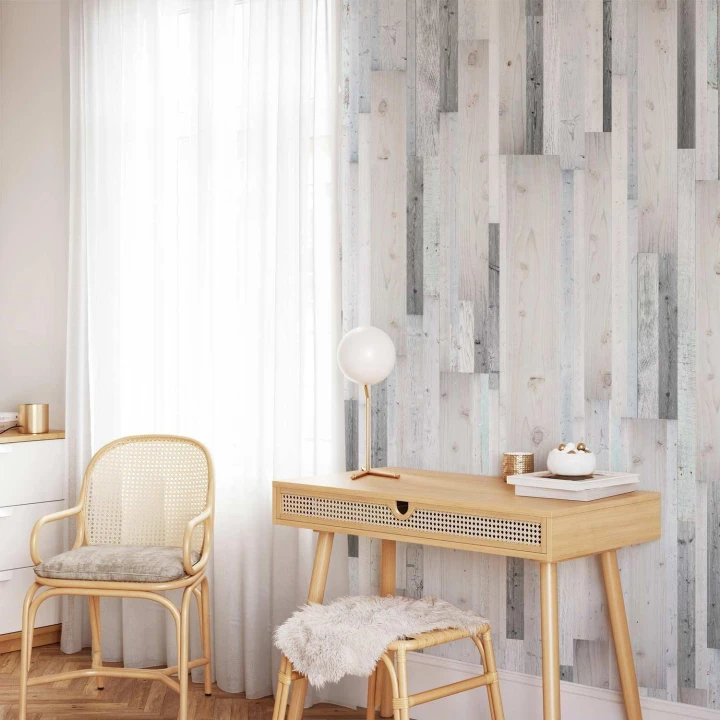 Tapeta - Drewniana osłona