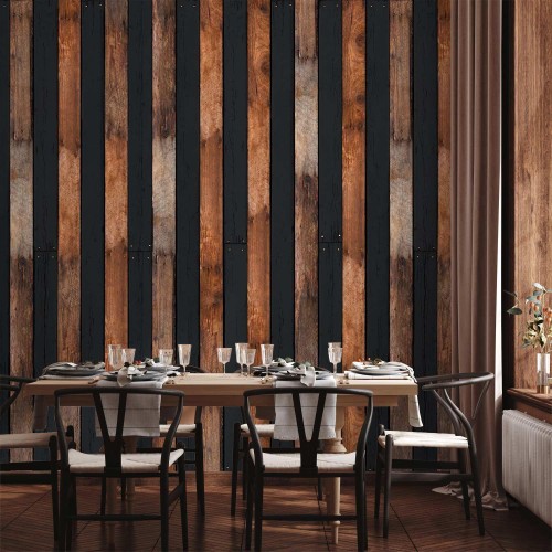 Tapeta - Drewniany duet