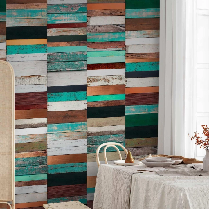 Tapeta - Drewniany układ