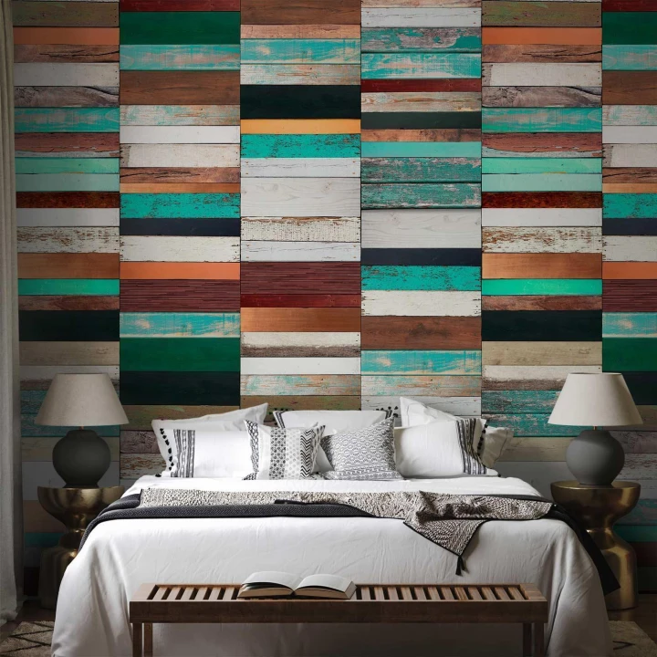 Tapeta - Drewniany układ