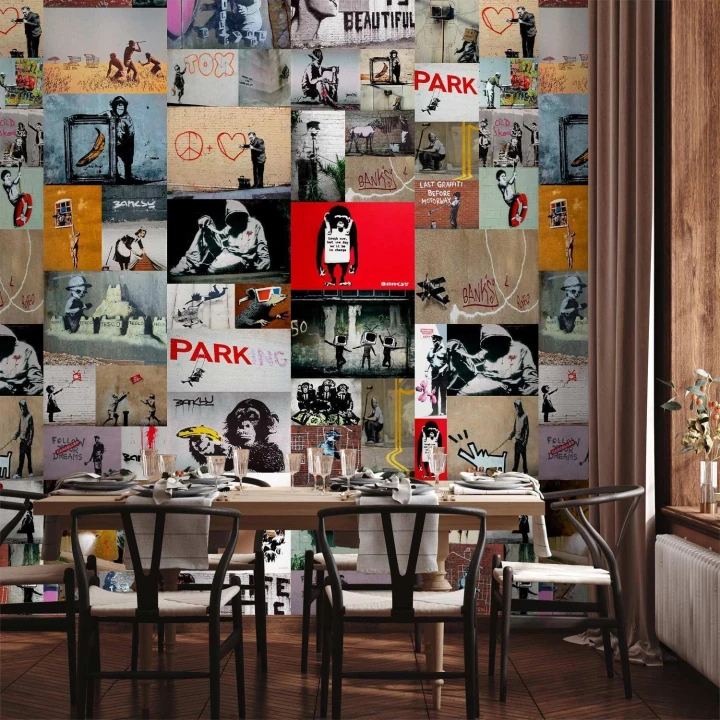 Tapeta - Banksy - kolaż