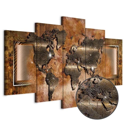 Obraz - Stalowa mapa