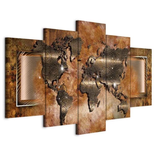 Obraz - Stalowa mapa