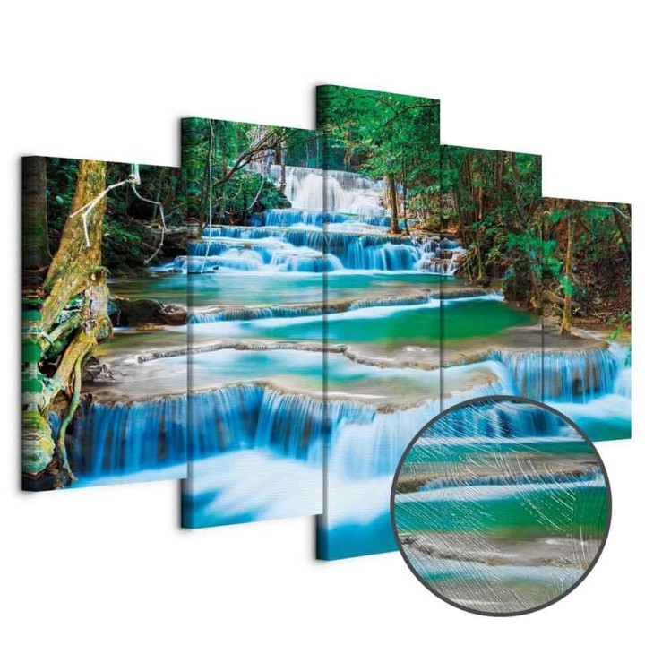 Obraz - Błękitny wodospad w Kanchanaburi, Tajlandia