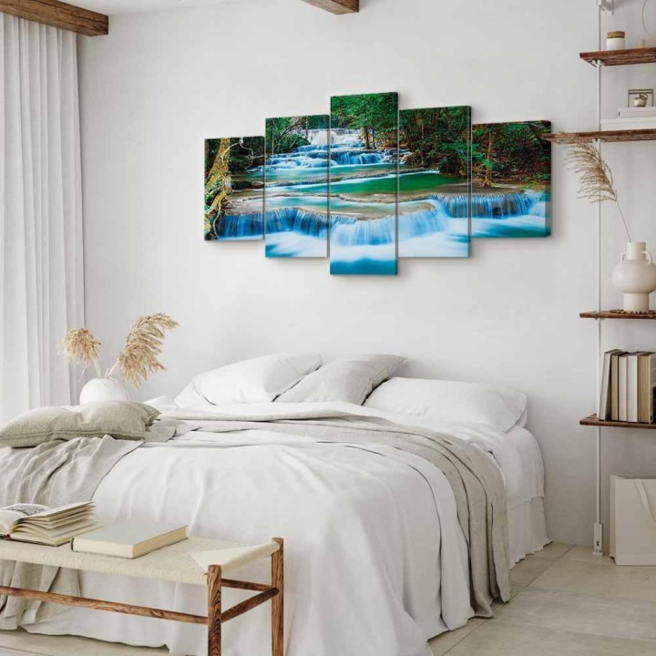 Obraz - Błękitny wodospad w Kanchanaburi, Tajlandia