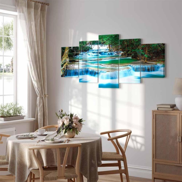 Obraz - Błękitny wodospad w Kanchanaburi, Tajlandia