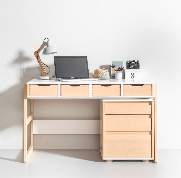 Biurko regulowane Funflex z kontenerkiem