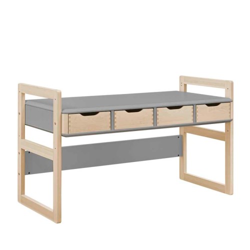 Biurko młodzieżowe Funflex z białym lub szarym blatem i szufladami