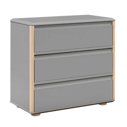 Komoda Funflex 3 szuflady MDF w kolorze szarym