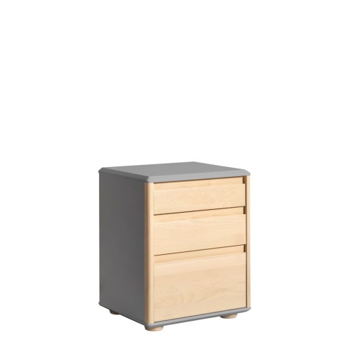 Kontenerek pod biurko Funflex szary z trzema szufladami