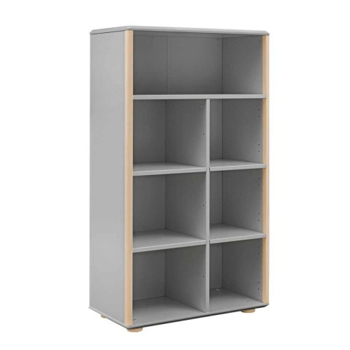 Regał wysoki szeroki Funflex szary do pokoju nastolatka