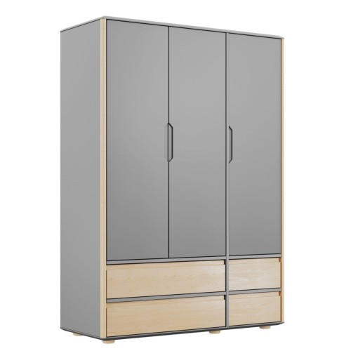 Pojemna szafa młodzieżowa Funflex w kolorze szarym