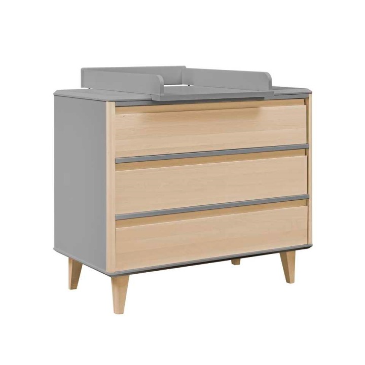 komoda z przewijakiem Loopi brzoza szary korpus
