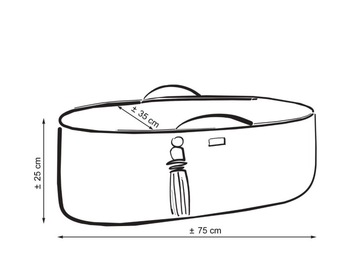 Wymiary bawełnianego kosza Mojżesza