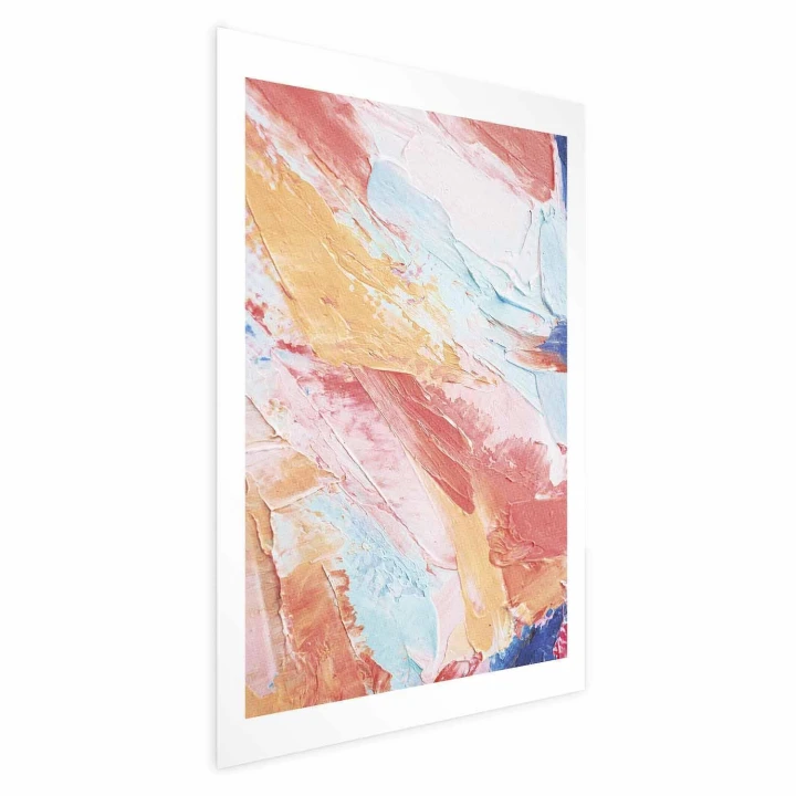 Plakat - Kolorowa Harmonia - dynamiczne przejścia barw w pastelowych tonach