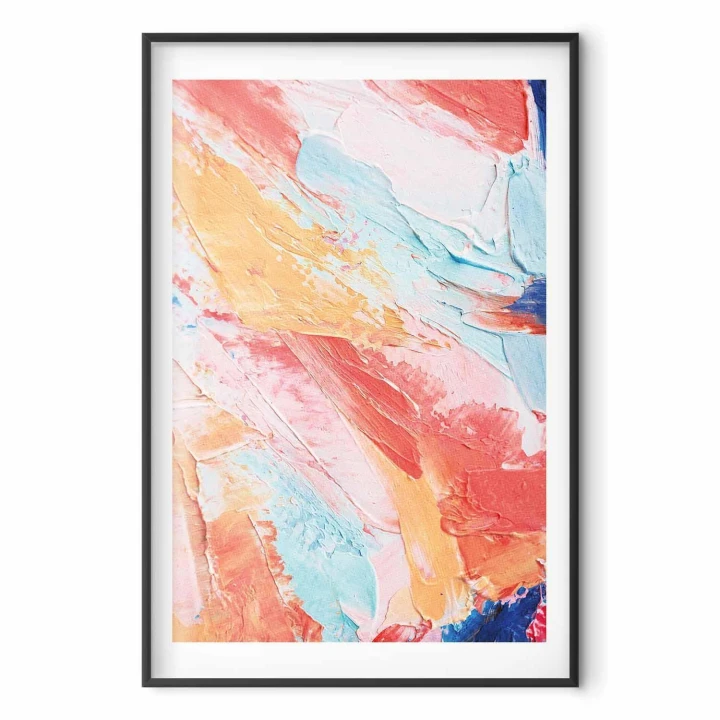 Plakat - Kolorowa Harmonia - dynamiczne przejścia barw w pastelowych tonach