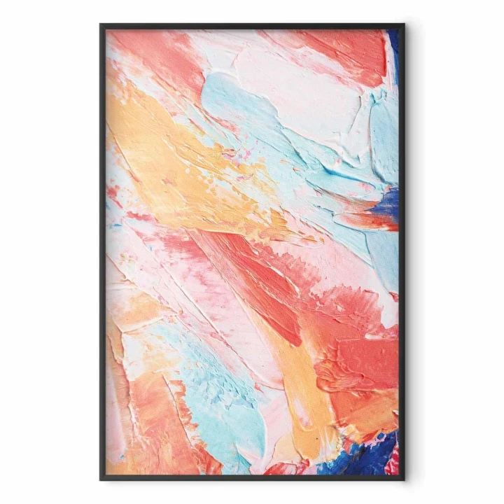 Plakat - Kolorowa Harmonia - dynamiczne przejścia barw w pastelowych tonach