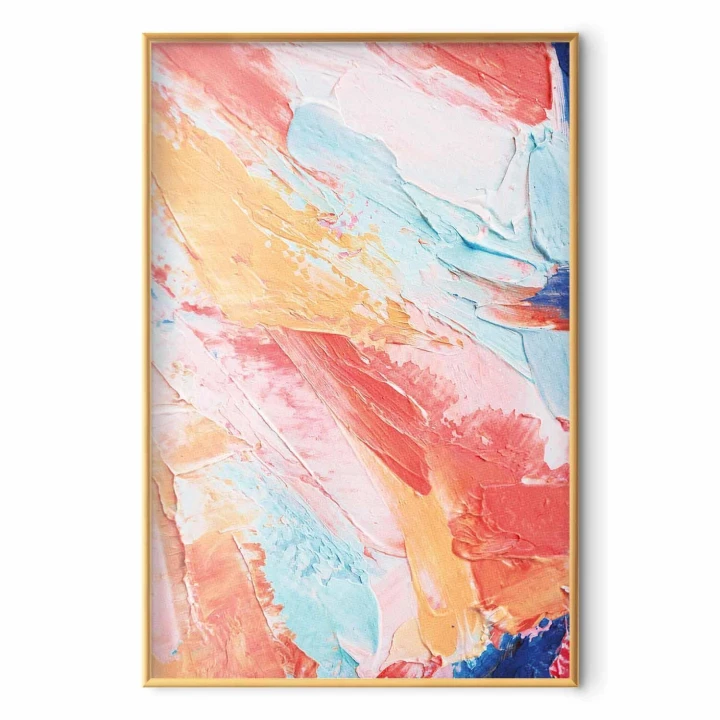 Plakat - Kolorowa Harmonia - dynamiczne przejścia barw w pastelowych tonach