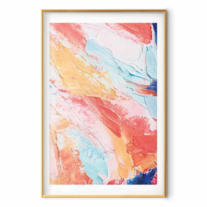 Plakat - Kolorowa Harmonia - dynamiczne przejścia barw w pastelowych tonach