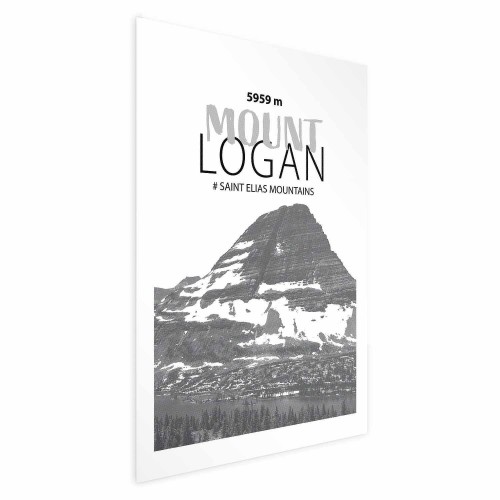 Plakat - Majestatyczny szczyt górski Mount Logan korona gór pejzaż górski
