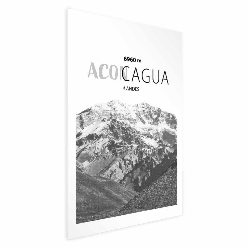Plakat - Majestatyczny szczyt górski Aconcagua korona gór pejzaż górski