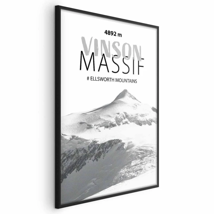 Plakat - majestatyczny szczyt górski Vinson Massif korona gór pejzaż górski