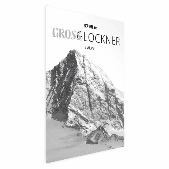 Plakat - Majestatyczny szczyt górski Glosslockner korona gór pejzaż górski