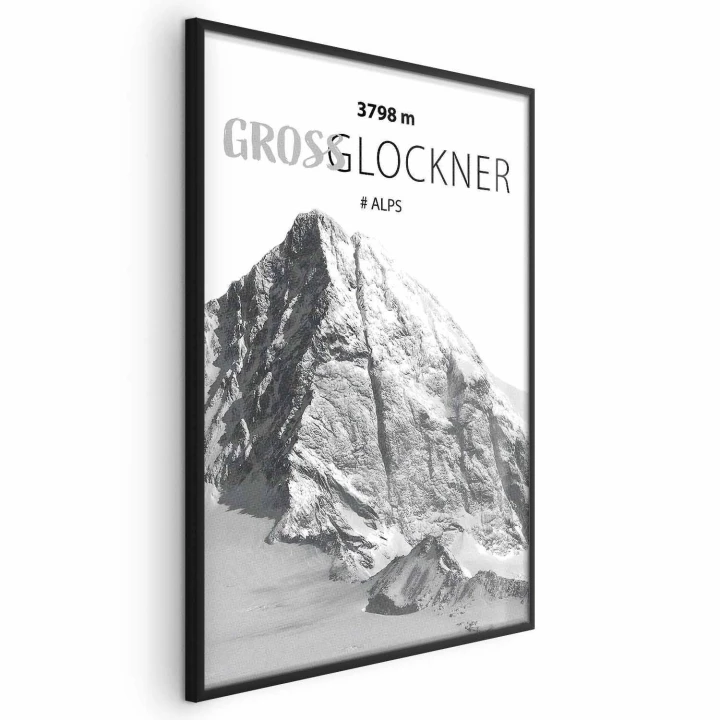 Plakat - Majestatyczny szczyt górski Glosslockner korona gór pejzaż górski