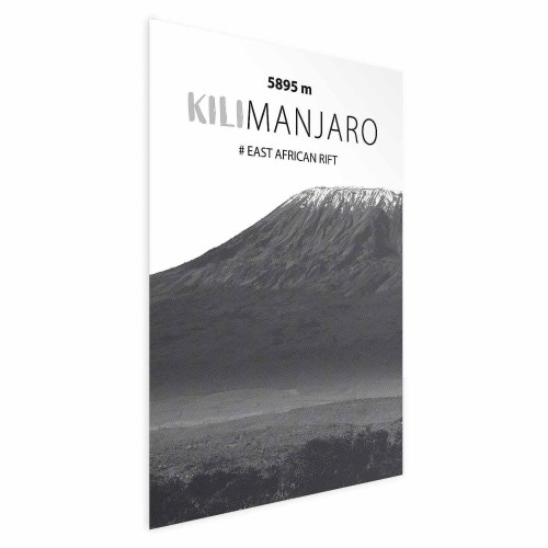 Plakat - Majestatyczny szczyt górski Kilimanjaro korona gór pejzaż górski