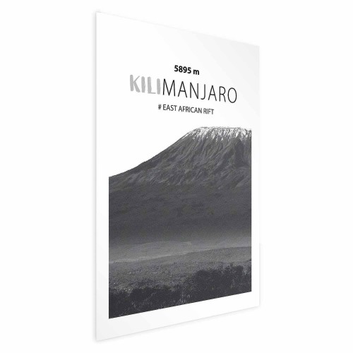 Plakat - Majestatyczny szczyt górski Kilimanjaro korona gór pejzaż górski