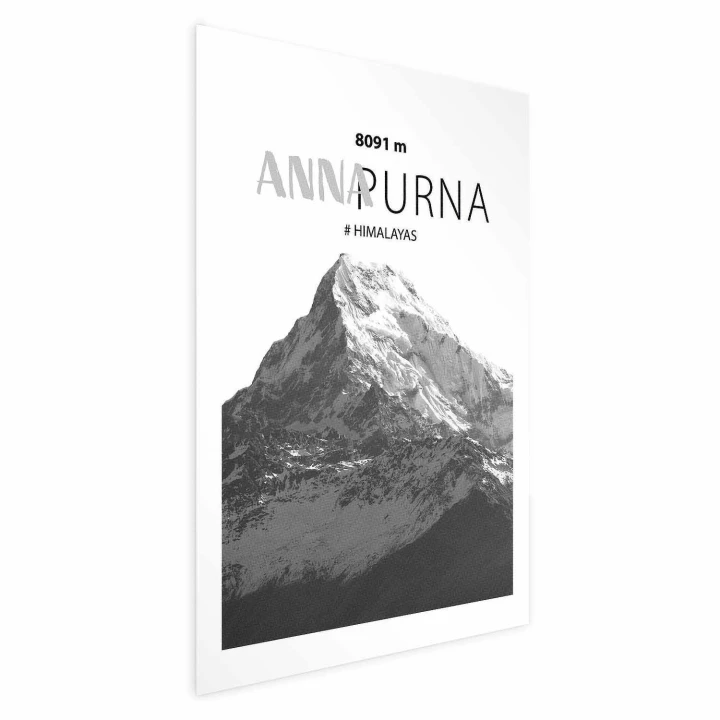 Plakat - Majestatyczny szczyt górski Annapurna korona gór pejzaż górski
