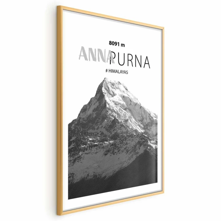 Plakat - Majestatyczny szczyt górski Annapurna korona gór pejzaż górski
