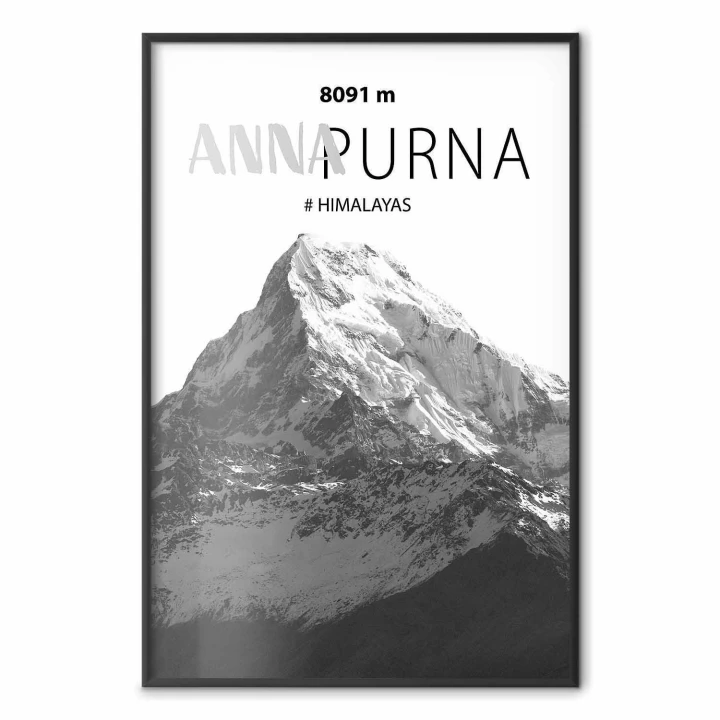 Plakat - Majestatyczny szczyt górski Annapurna korona gór pejzaż górski