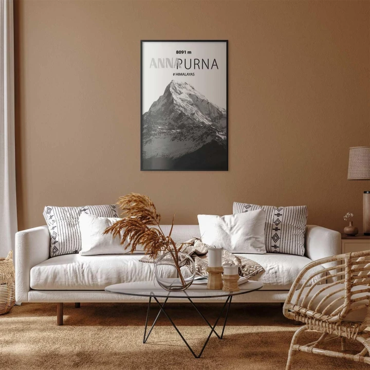 Plakat - Majestatyczny szczyt górski Annapurna korona gór pejzaż górski