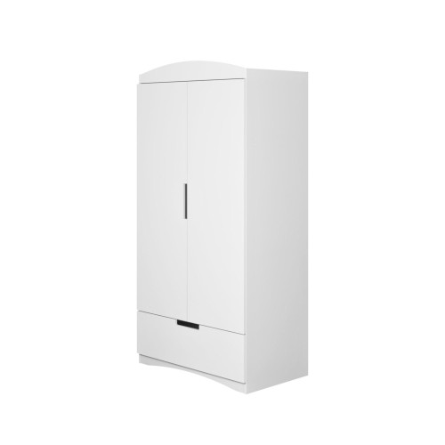 Szafa młodzieżowa Classic biała z półkami i drążkiem