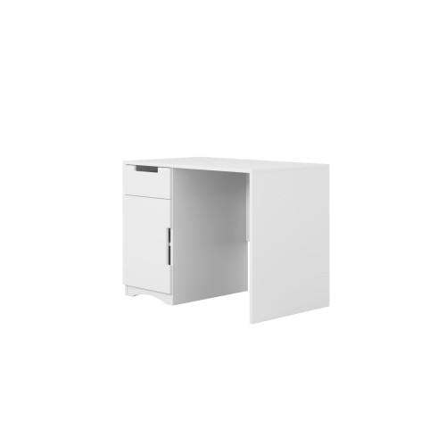 Biurko młodzieżowe Classic białe z szufladą i szafką