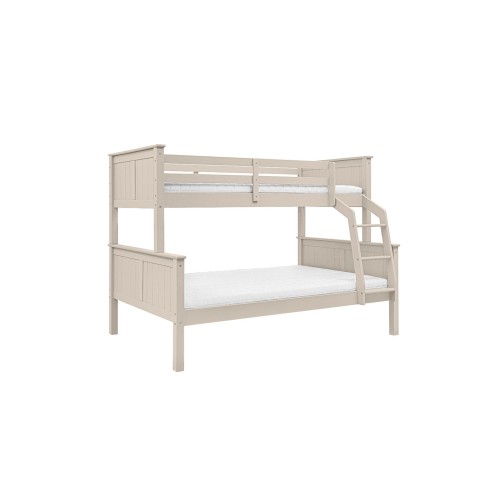 Kaszmirowe łóżko piętrowe 3-osobowe Collet 90/120x200 do pokoju rodzeństwa