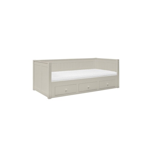 Kaszmirowe łóżko rozkładane Dessi z pojemnymi szufladami