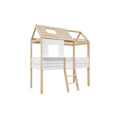 Łóżko podniesione domek Funflex białe 90x200