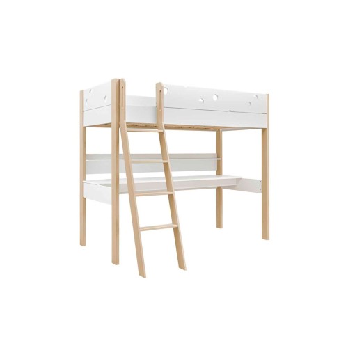 Łóżko piętrowe z biurkiem Funflex białe 90x200