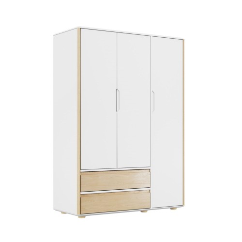 Szafa trzydrzwiowa Funflex 2 szuflady biała