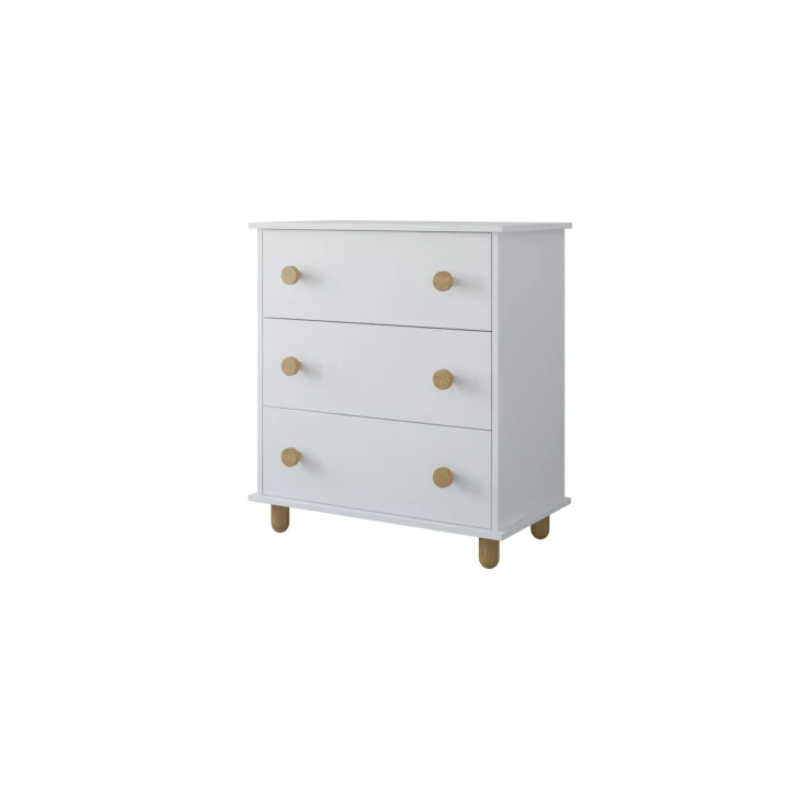 Biała komoda dziecięca Lilo z trzema szufladami