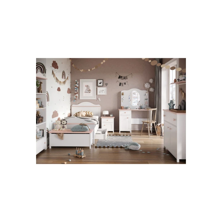 Pokój dziewczynki - białe meble dla dziewczynki Luna