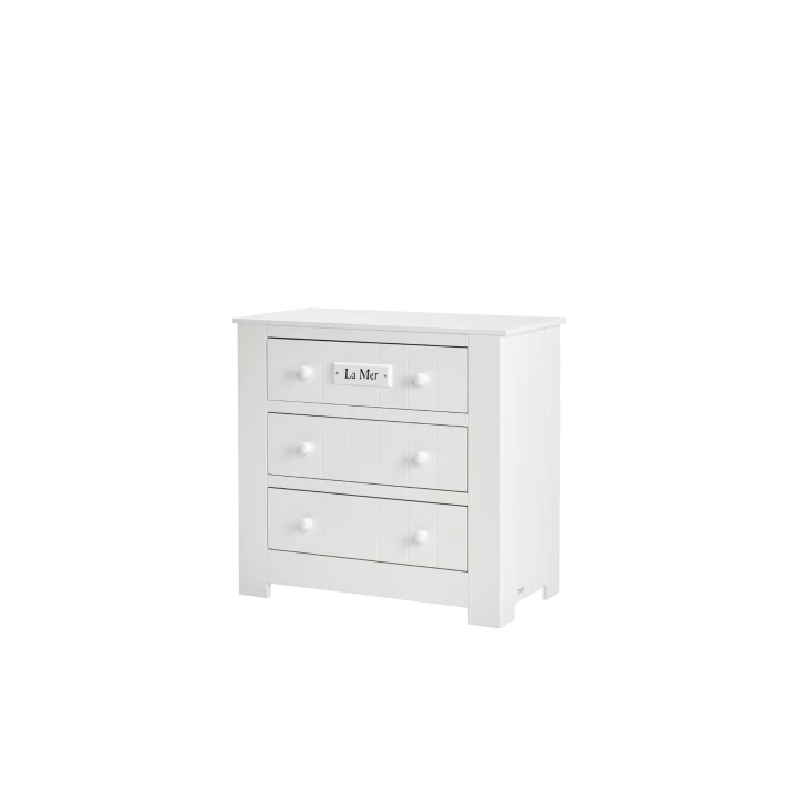 Biała komoda dziecięca Marsylia z trzema szufladami