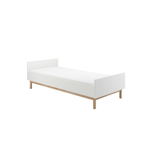 białe łóżko młodzieżowe Miloo 90x200